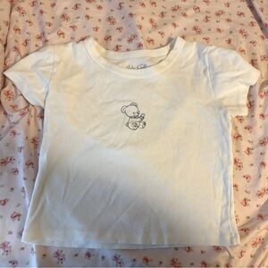 white brandy baby tee